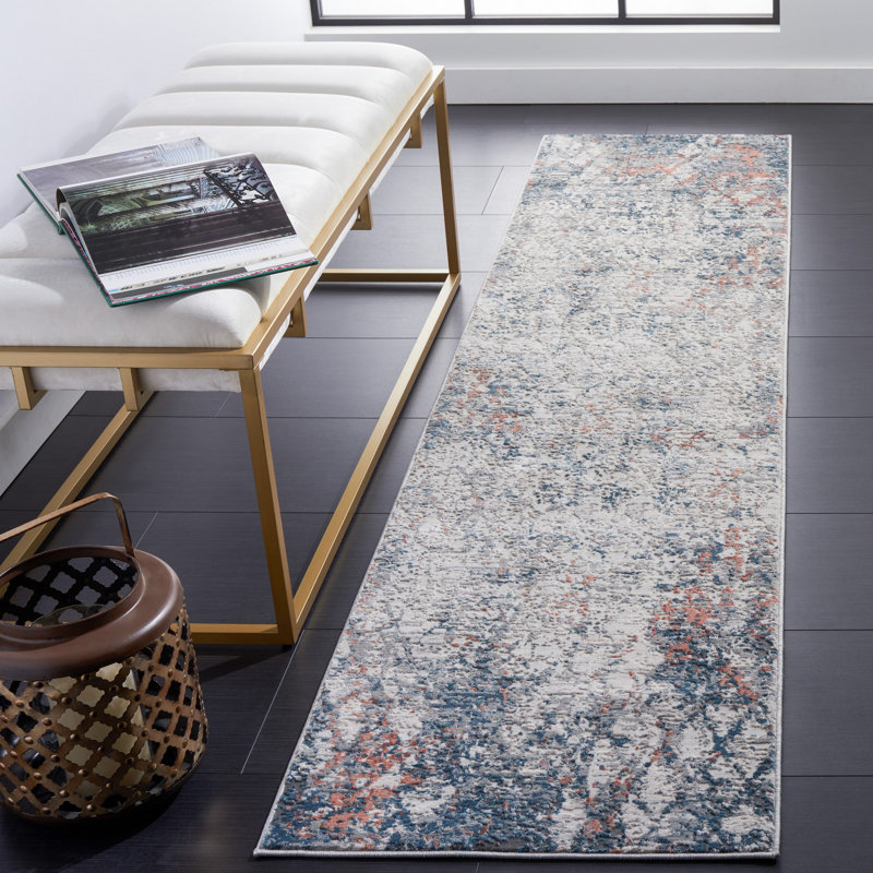 Eliesha Performance Abstract Rug, Runner 2' x 8'