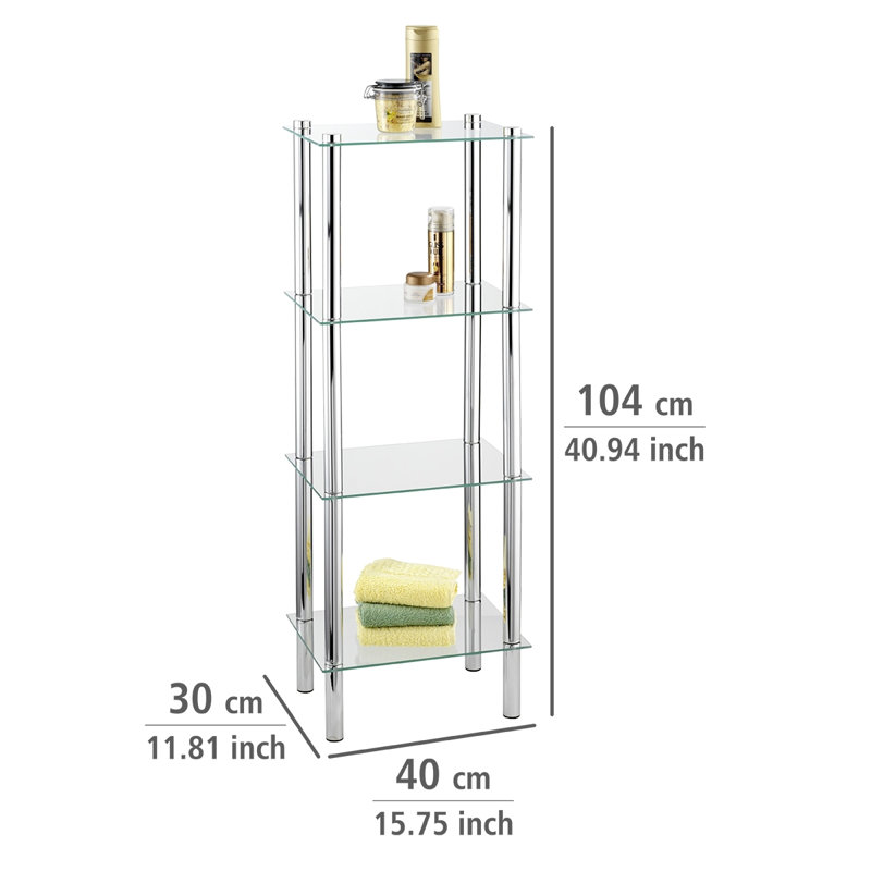 Yago Glass Freestanding Bathroom Shelves