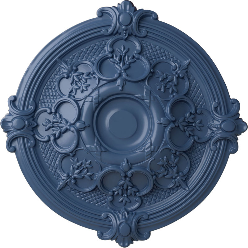 Médaillon de plafond Endurathane Hamilton, DE 17 3/8 po x P 1 3/4 po (convient aux auvents jusqu'à 3 3/4 po), finition Americana peinte à la main