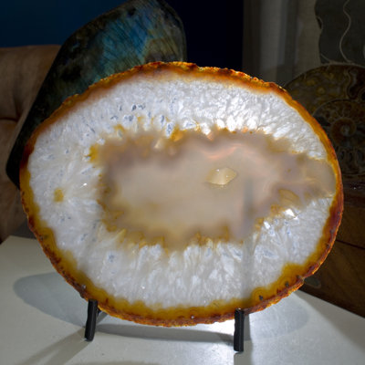 AAA Polished Agate Plate - Nature's Stained Glass!