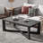 Ashai Wood Coffee Table Teapoy with Crossed Legs-96694188