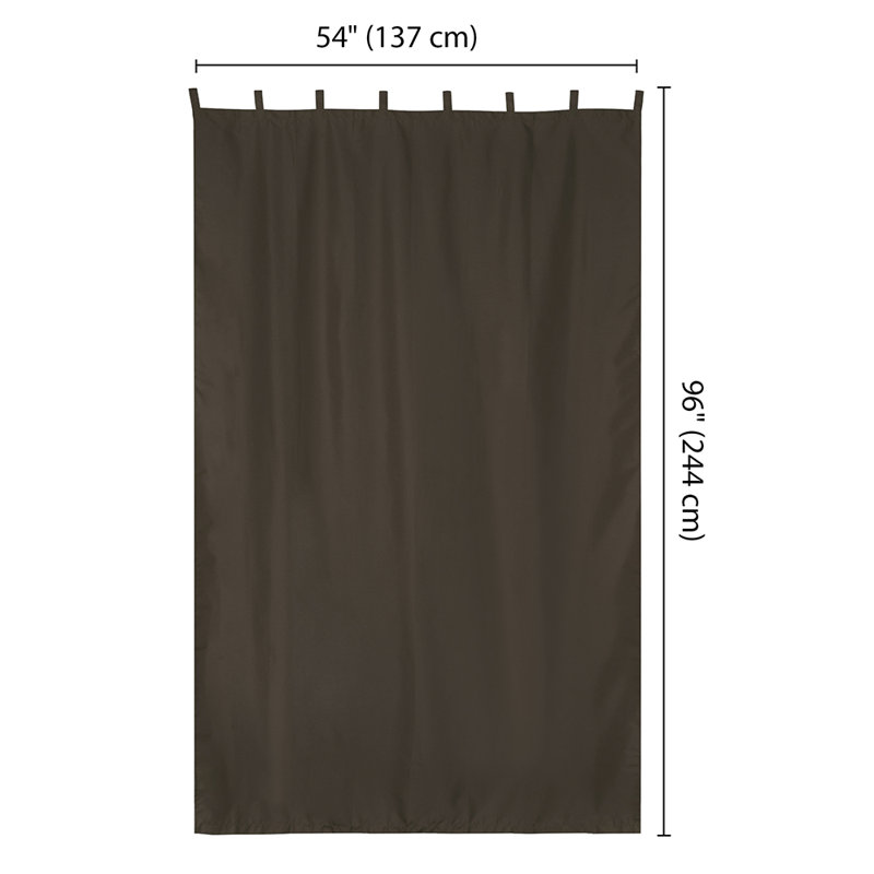 Lesperance Blackout Curtain Single Panel, 54" W x 196" L, Brown