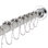 Edenscape Adjustable Straight Fixed Shower Curtain Rod and Hook Set