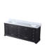 Meuble-lavabo double avec comptoir en quartz blanc-110912864