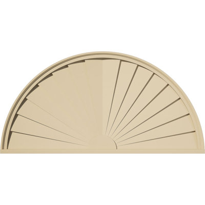 Half Round Signature Urethane Pediment, Primed Tan