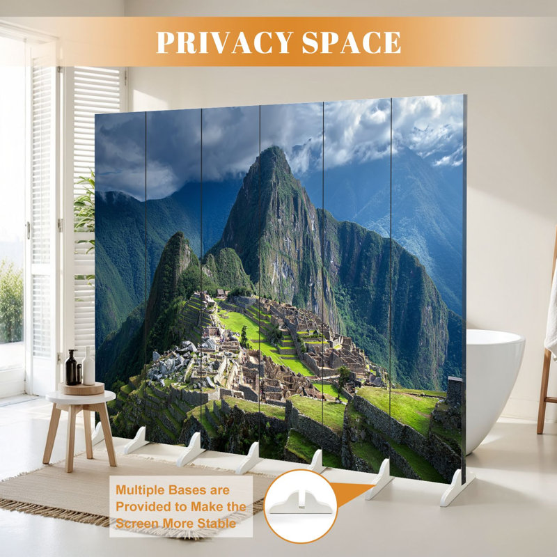 Cloison pliante à 6 panneaux paravent Royal Machu Picchu, Couleur 7