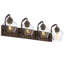 Abat-jour en verre transparent à 4 lumières pour salle de bain vintage, bronze huilé-884523567-884523564-884523562