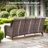 Polygala 5-Piece All-Weather Outdoor Wicker Patio Square Metal Fire Pit Table Conversation Set With Swivel Gliders And Side Table-1077343226