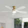 Whisper 52" 5-Solid Blade Classic Ceiling Fan with LED Light Kit and Remote Control