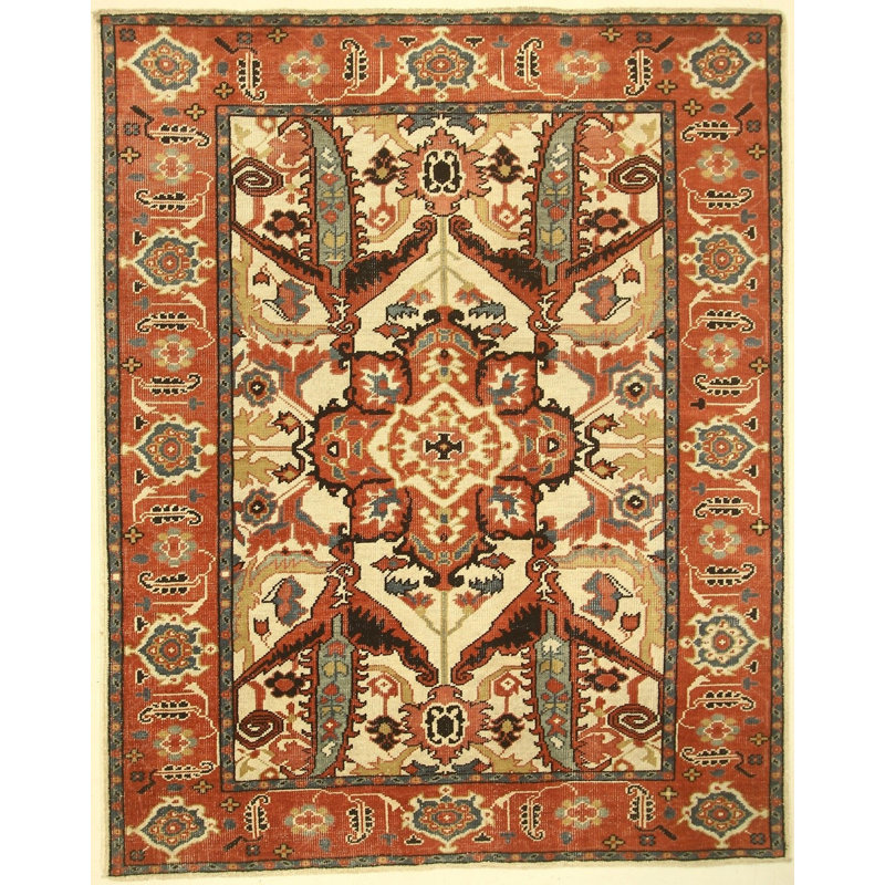 Handmade Cotton and Wool Oriental Area Rug
