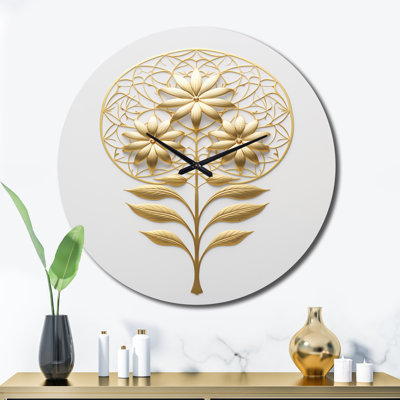 Horloge murale Rashpal - Abstract Botanicals