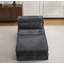 Monoplace et 1 repose-pieds (gris clair)