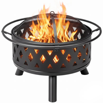 Patio 30 in. Round Steel Fire Pit