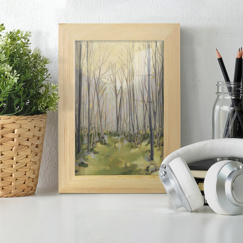Delicate Forest II - reproduction de cadre photo simple, H 6 po x l 4 po x P 1 po, Naturel