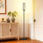Lampes sur pied cylindriques 64,17 "RVBIC avec abat-jour en verre avec renfort en fil métallique et télécommande-118033352