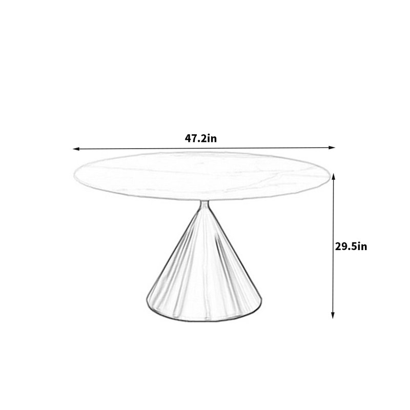 Table de salle à manger Skilken Rock, H 29,5 po x L 47,2 po x l 47,2 po
