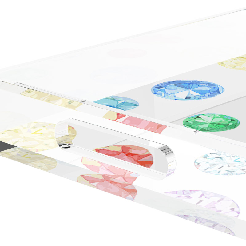 Plateau décoratif Jewel, H 2 po x l 22,5 po x P 14,5 po