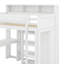 Lit mezzanine simple avec tablettes et garde-robe-1270372115