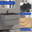 Meuble-lavabo mural mural flottant simple gris-832527704