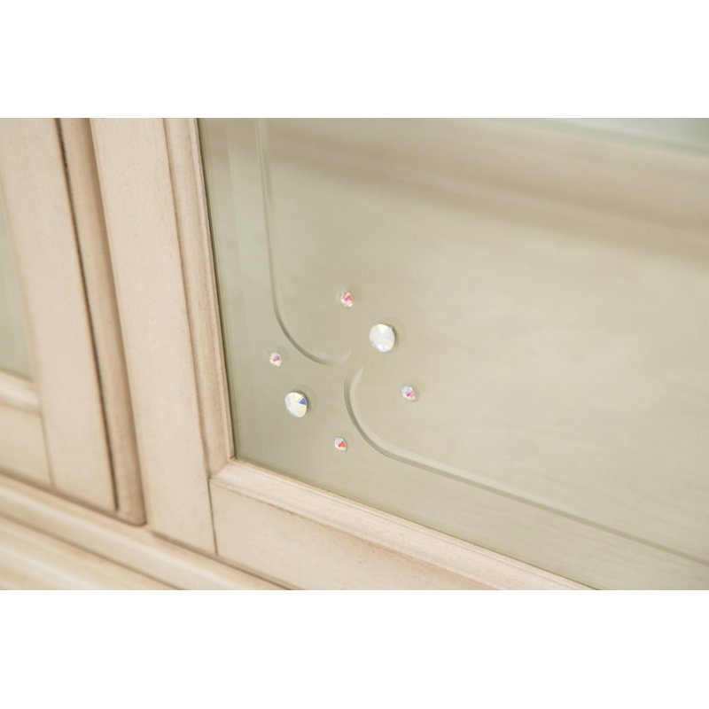 Lighted China Cabinet, Champagne