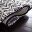 Tapis gris anthracite / ivoire en laine et viscose touffetés à la main Glamour-911361306