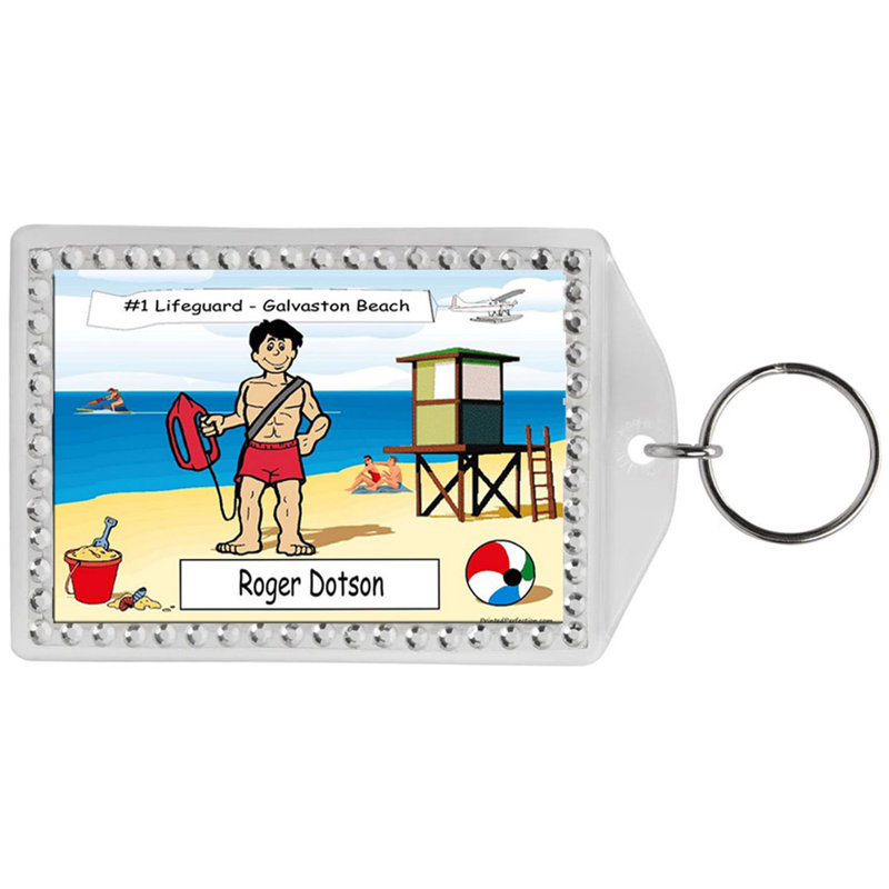 Porte-clés nominatif personnalisé "That Toon Lifeguard", Oui