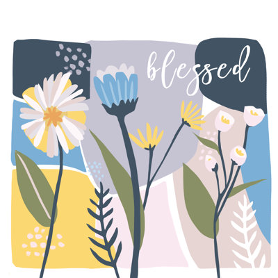 Floral Shapes - Wrapped Canvas Print