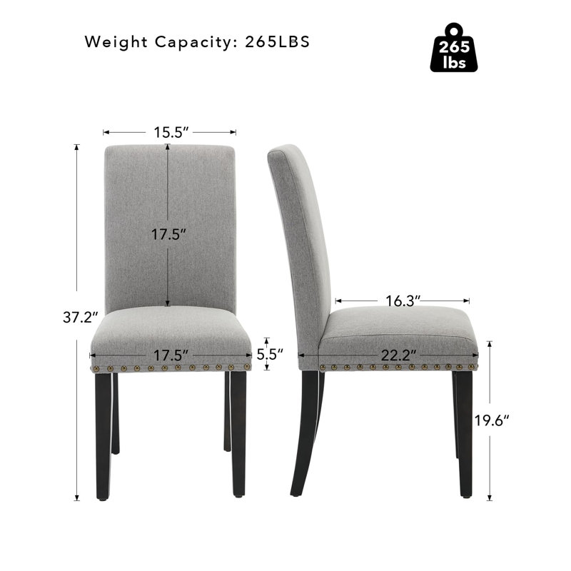 Solid Wood Accent Stool, Grey