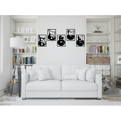 Guitar Wall Decal, Guitar Wall Sticker, Guitar Wall Art, Music Gifts Wall Art, Music Stylish Decoration, Music Studio Wall Vinyl Decor 012LU