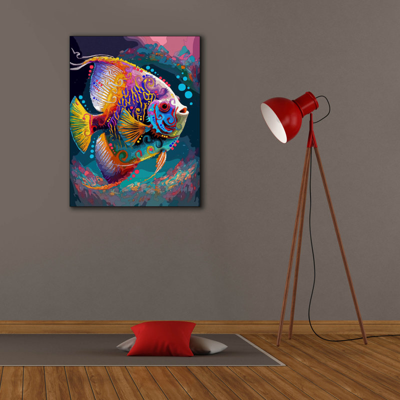 " Angelfish " by Dean Russo, 34" H x 26" W x 1.5" D