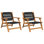 Garden Furniture Solid Acacia Wood Outdoor Seating Modern Design Chair