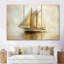 Ensemble de décorations murales bateau à voile blanc Aegean Greek Trireme-107183184-107183179