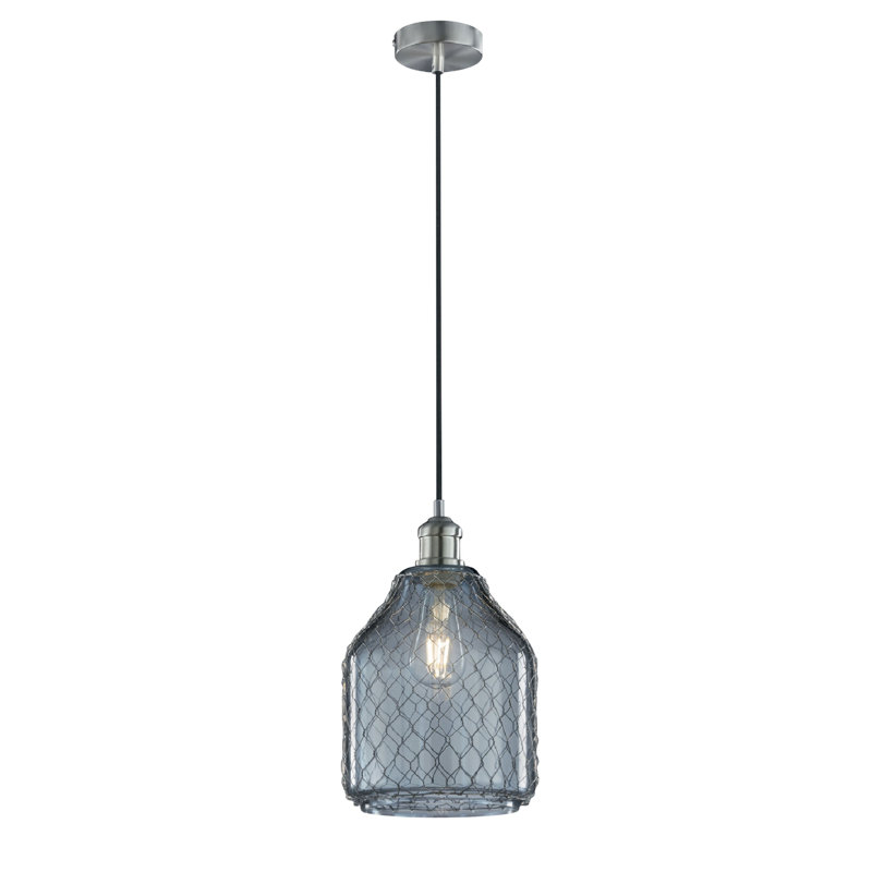 Luminaire suspendu 1 cloche pour une cloche Cardona, Nickel satiné