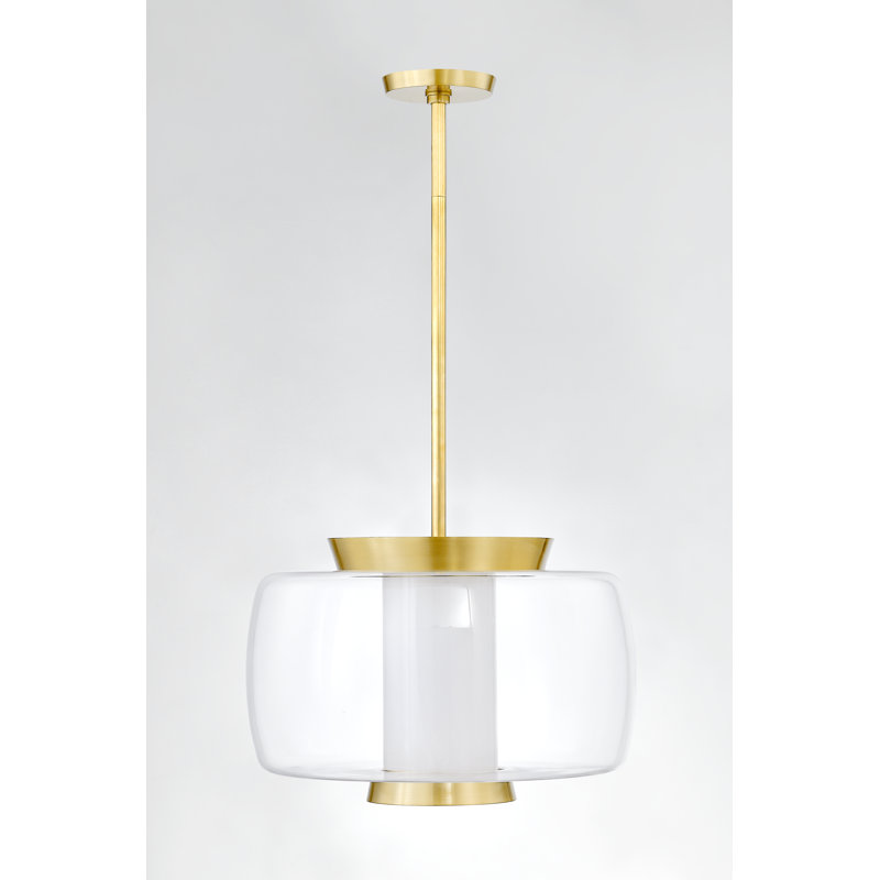 Beau 1 Light Pendant, 13.75" H x 20" W x 20" D