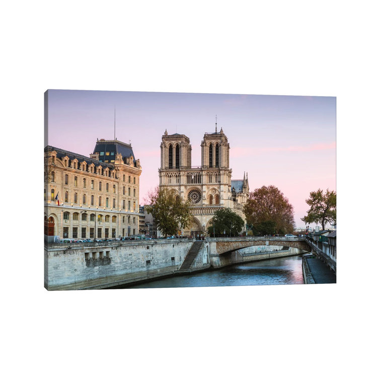 Notre Dame Sunset II by Matteo Colombo - Wrapped Canvas Print