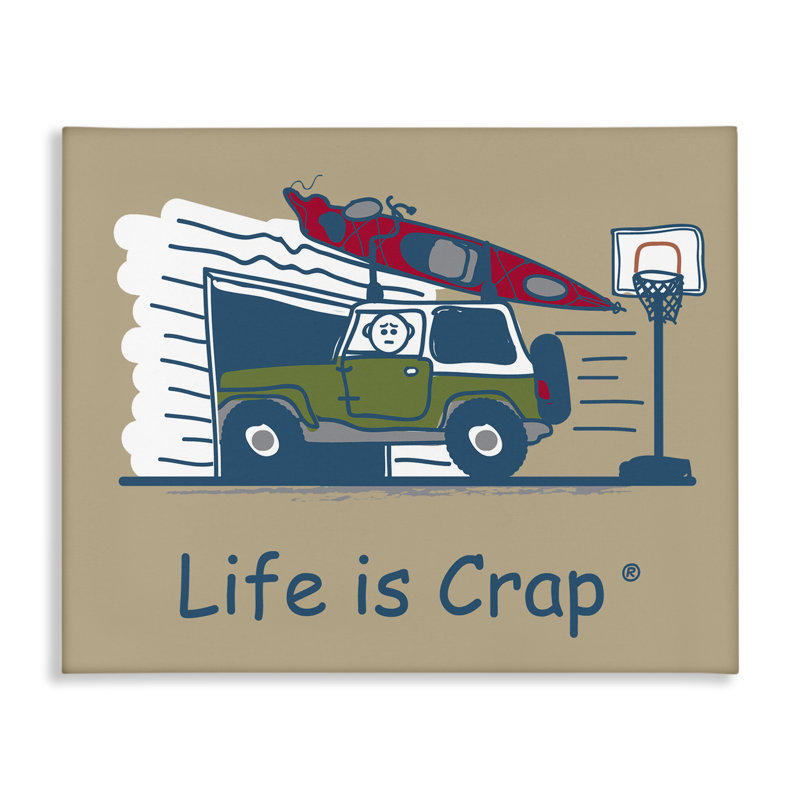 «Kayak and Garage Canvas Art» par LIC, H 16 po x l 20 po