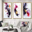 Delicate Fluidity Magenta And Gold Ink Clouds II - Abstract Painting Art Set Of 3 Pieces-1769435637-1769435633
