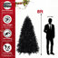 Arbre de Noël noir 7 pi avec 450 lumières DEL blanches-1908087951