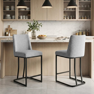 Upholstered Counter & Bar Stool with Backs