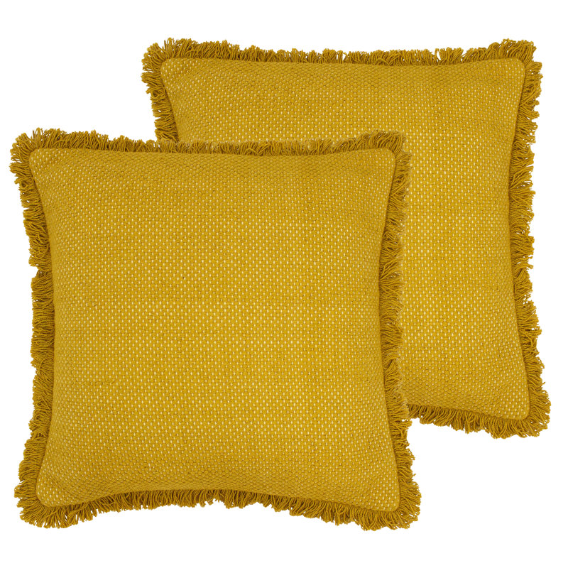 Square Cushion, Ochre