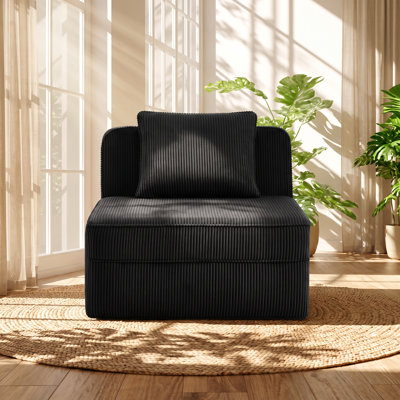 Canapé modulaire sans accoudoirs en velours côtelé l 41,33 po x P 36,22 po x H 33,85 po Urban Ins