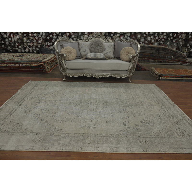Tapis traditionnel délavé et discret 8 x 10