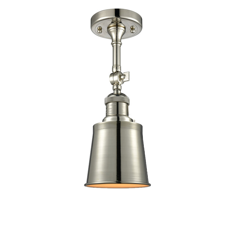 Lavender Hill Flush Mount, 6 Watt Vinage LED Bulb, Polished Nickel