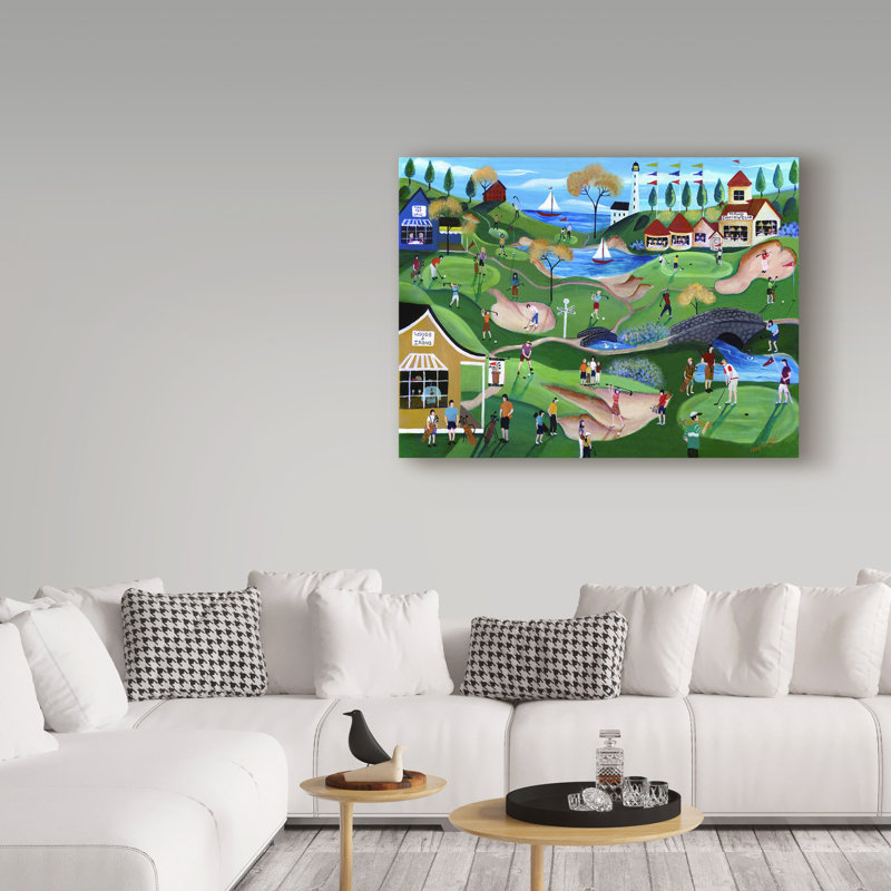 « fairway golf resort », reproduction de peinture à l’acrylique sur toile tendue, H 14 po x l 19 po x P 2 po