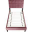 Lit simple moderne en mélange de lin - 12 supports et tête de lit ajustable pour un repos paisible avec une texture douce et confortable