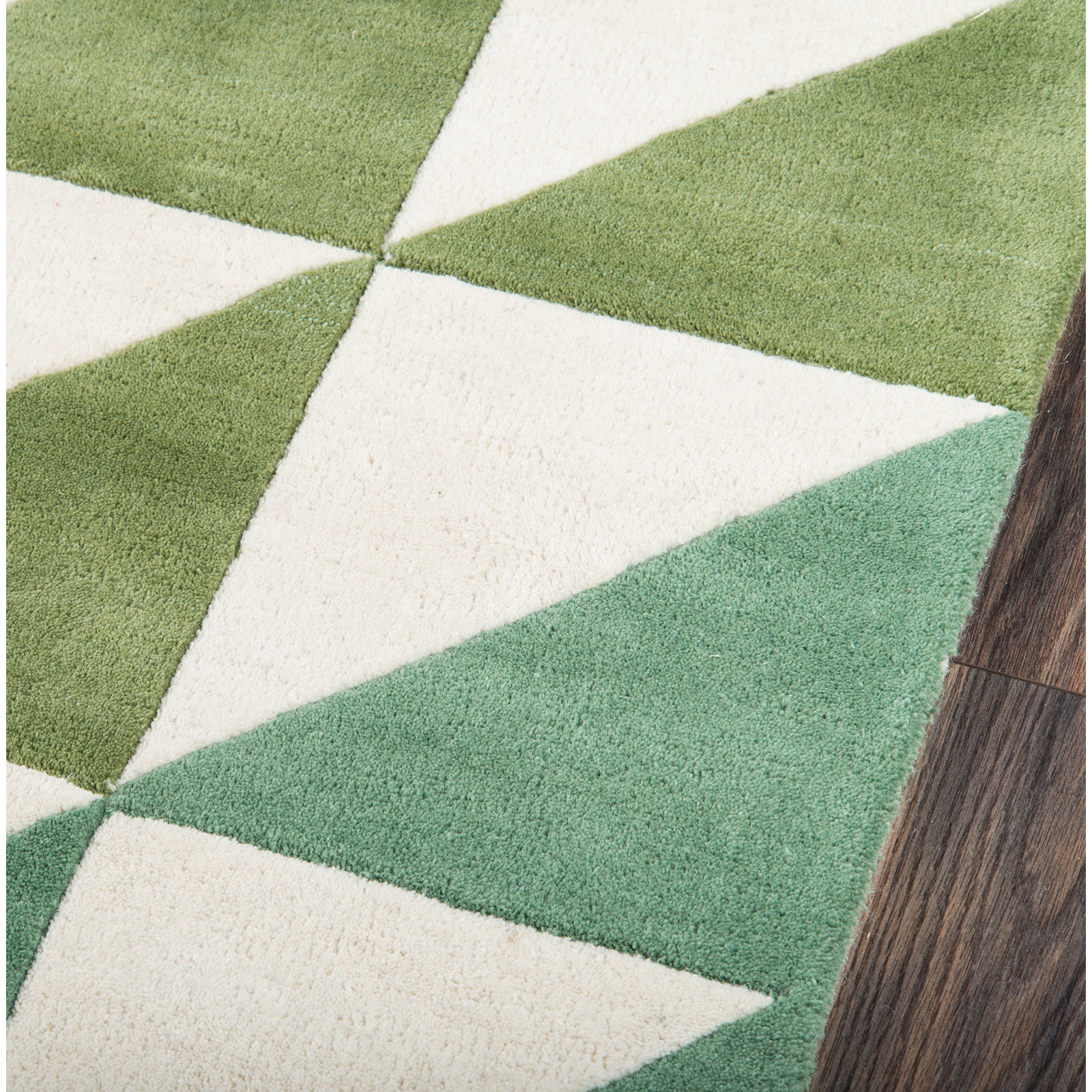 Glory Hand Tufted Wool Lime/Green/Ivory Rug, Runner 2'3" x 8'
