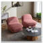 Fauteuil d'appoint pivotant en velours-2084246414