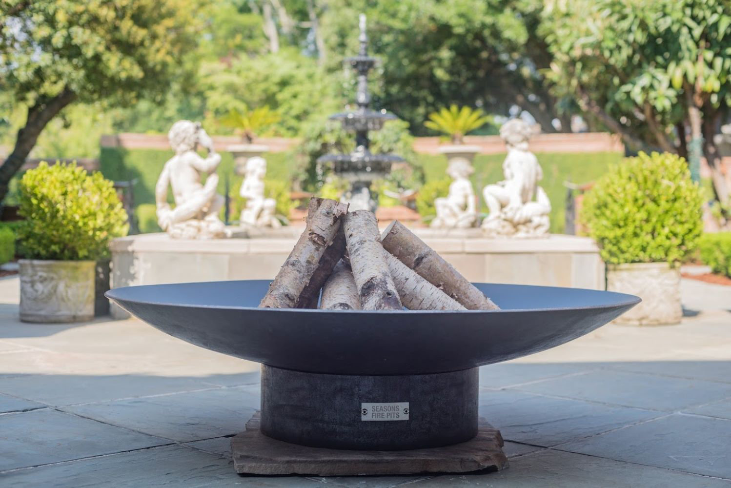Hartlepool Round Fire Pit, 19" H x 72" W x 72" D