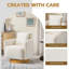 Fauteuil d'appoint pivotant en velours avec coussin-359376567