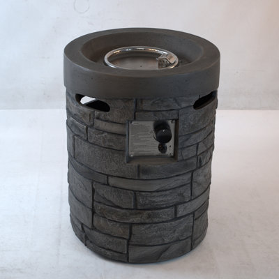 20 Inch Diameter Outdoor Gas Fire Pit, 32000 , , With Lava Stones & Rainproof Shielding Fireplace, Output, Rain Cover